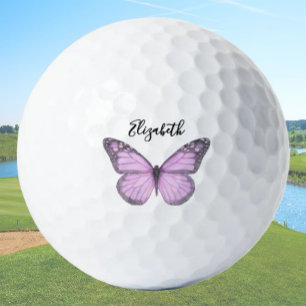 Elegante Rosa Monarch Butterfly Personalisierte La Golfball