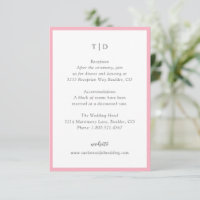 Elegante rosa Monogramm Moderne Hochzeit