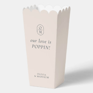 Elegante Rosa Monogramm Popcorn-Geschenkbox Geschenkschachtel