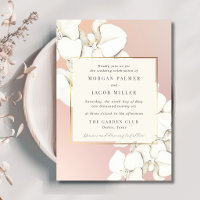 Elegante Rosa Orchid Floral Wedding
