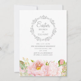 Elegante rosa Osterfeier Eistour Einladung