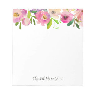 Elegante Rosa Pastellfarben Notizblock