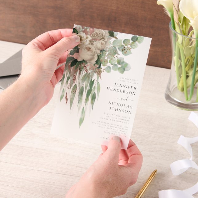 Elegante Rosa Peonies Wedding (Handgehalten)