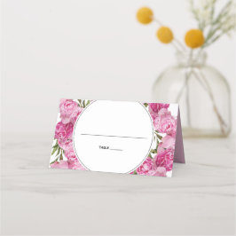 Elegante rosa Peonies Wedding Platzkarte