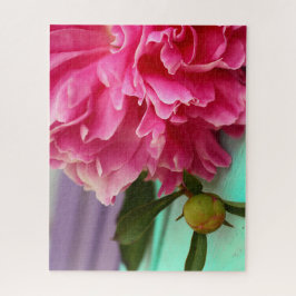 Elegante Rosa Peony Blume Botanical