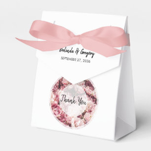 Elegante rosa Pfingstrosen-Hochzeit Geschenkschachtel