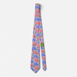 Elegante Rosa & Powder Blue Rose Blumenzehen Krawatte