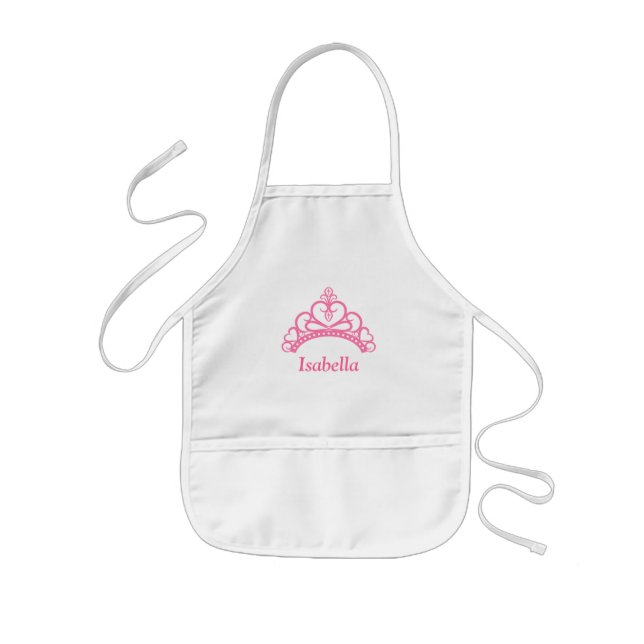 Elegante rosa Prinzessin Tiara, Krone für Mädchen Kinderschürze (Vorne)