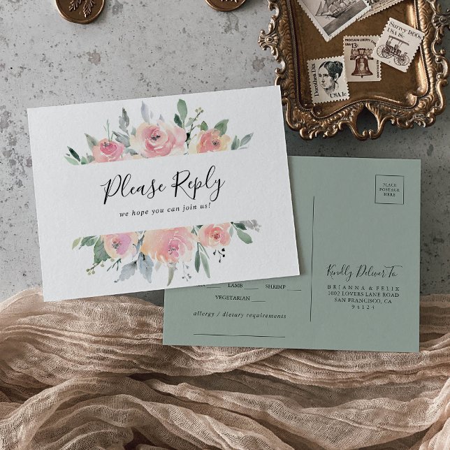 Elegante Rosa Rosa Auswahl UAWG Postkarte (Von Creator hochgeladen)