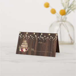 Elegante Rosa Rosa Blume Gold Frame Tischnummer Platzkarte