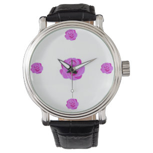 Elegante rosa rosa Glasarmbanduhr - Armbanduhr