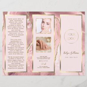 Elegante Rosa Rosa-Rosa-Rosa-Broschüre und Gold-Ag