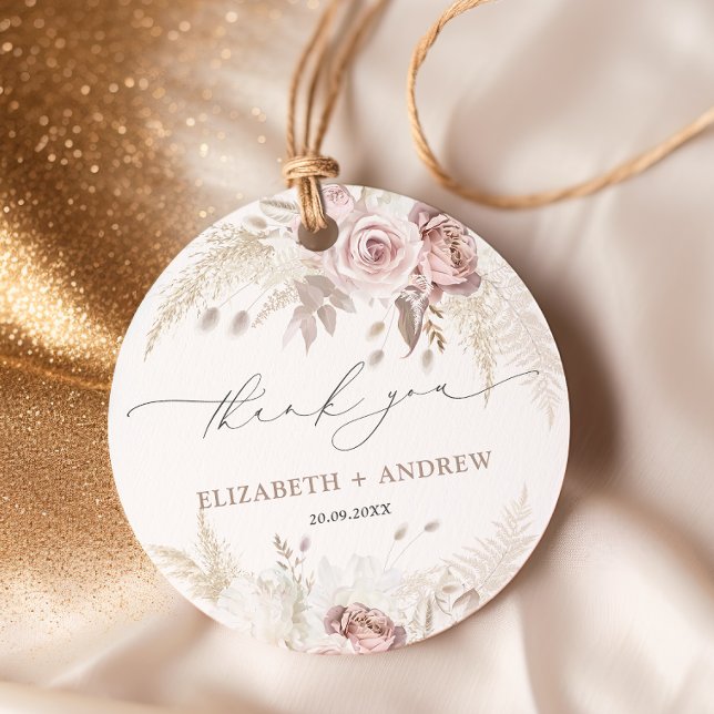 Elegante Rosa Rose Blumenzwiebeln Geschenkanhänger (Von Creator hochgeladen)