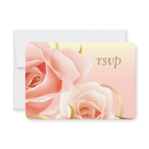 Elegante rosa Rose Design benutzerdefinierte RSVP-