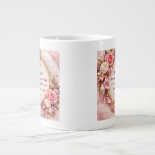 Elegante rosa Rose Eltern Dua Inspirierend Jumbo-Tasse