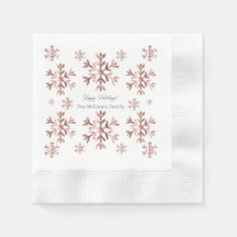 Elegante Rosa Rose Gold Look Schneeflocken Weihnac
