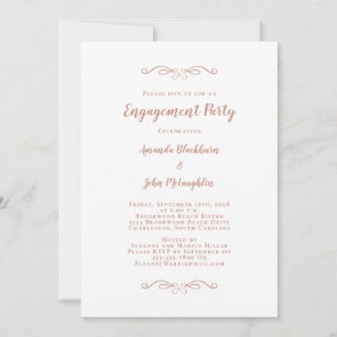 Elegante Rosa Rose Gold Wedding Party Verlobung Einladung