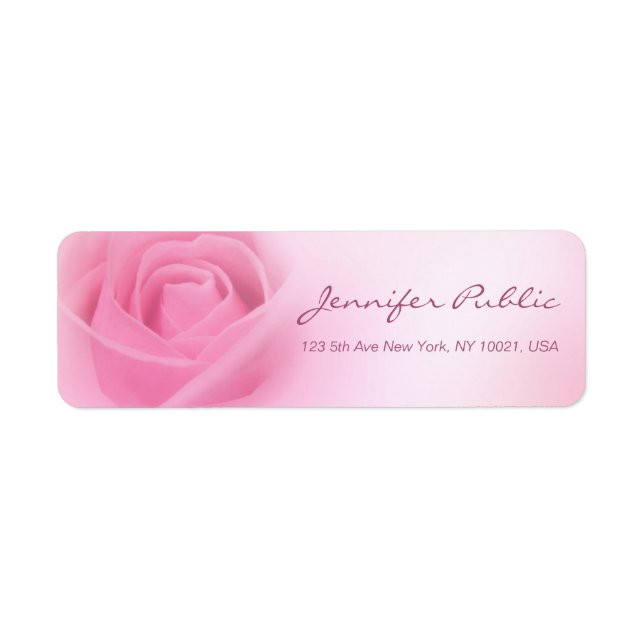 Elegante rosa Rose Handgeschriebene Skriptvorlage (Vorne)
