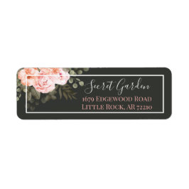 Elegante Rosa Rose mit Blumen Moderne Adresse