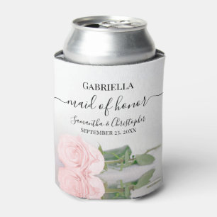Elegante Rosa Rose Trauzeugin Hochzeit Dosenkühler