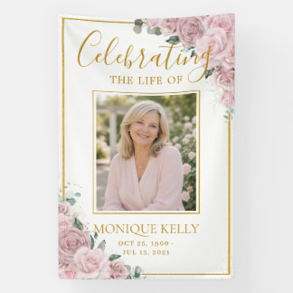 Elegante rosa Rosen Bild Trauer Gedenkstätte Banner