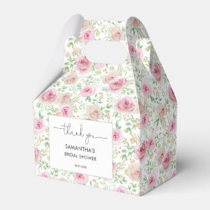 Elegante rosa Rosen Brautparty Dankeschön Geschenkschachtel