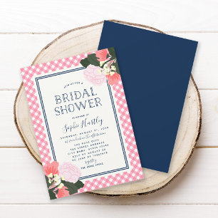 Elegante rosa Rosen Florale Hochzeitsdusche-Einlad Einladung
