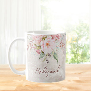 Elegante rosa Rosen-Pfingstrose Blumenmarmor  Kaffeetasse