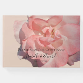 Elegante, rosa Rosenblütenempfehlung Gästebuch