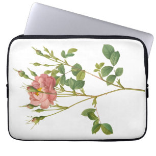 Elegante rosa Rosenknospe Botanik-Laptop-Hülle Laptopschutzhülle