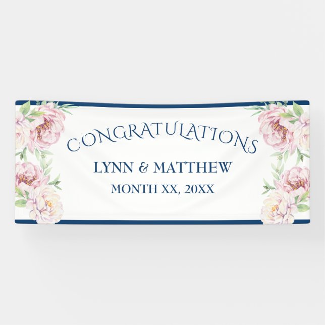 Elegante Rosa Roses Blumenempfehlung Banner (Horizontal)