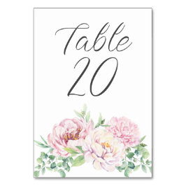 Elegante Rosa Roses Blumenempfehlung Tischnummer