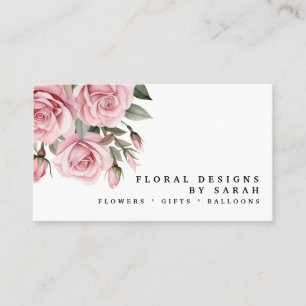 Elegante rosa Roses Business Cards Visitenkarte