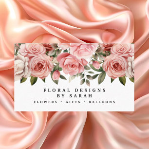 Elegante rosa Roses Business Cards Visitenkarte