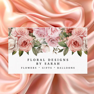 Elegante rosa Roses Business Cards Visitenkarte