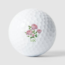 Elegante Rosa Roses Mit Monogramm Damen