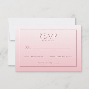 Elegante rosa RSVP-Karte RSVP Karte