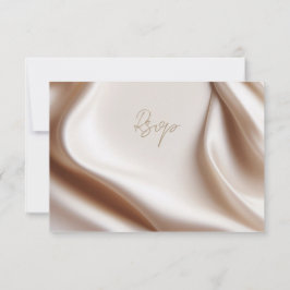 Elegante Rosa Satin uAwg mit Speisen RSVP Karte