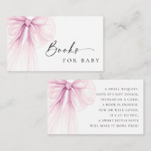 Elegante rosa Schleife Baby Shower Bücher für Baby