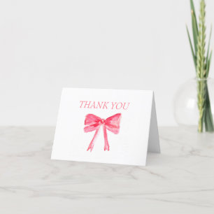 Elegante rosa Schleife Coquette Baby Shower Danke 