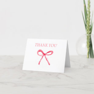 Elegante rosa Schleife Coquette Baby Shower Danke 