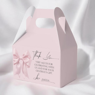 Elegante rosa Schleifen-Baby-Shower-Geschenkbox Geschenkschachtel