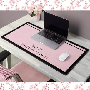 Elegante rosa schwarze minimalistische Executive-S Schreibtischunterlage