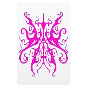 Elegante rosa Stammesmaske abstraktes Design Magnet