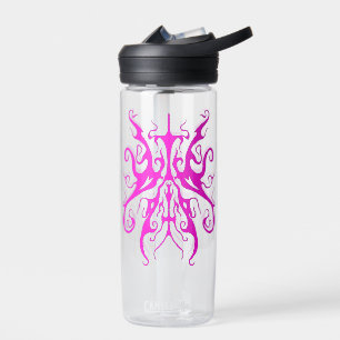 Elegante rosa Stammesmaske abstraktes Design Trinkflasche