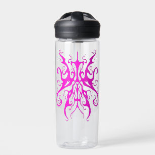 Elegante rosa Stammesmaske abstraktes Design Trinkflasche