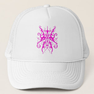 Elegante rosa Stammesmaske abstraktes Design Truckerkappe