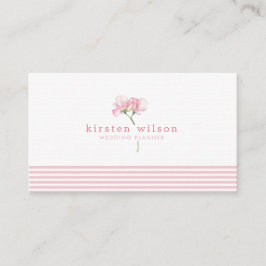 Elegante Rosa Sweet Pea Blume - Personalisiert Visitenkarte