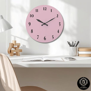 Elegante Rosa-Taupe-Wanduhr Große Wanduhr