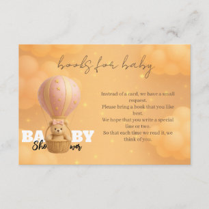 Elegante Rosa Teddy Bärenbücher für Baby Begleitkarte
